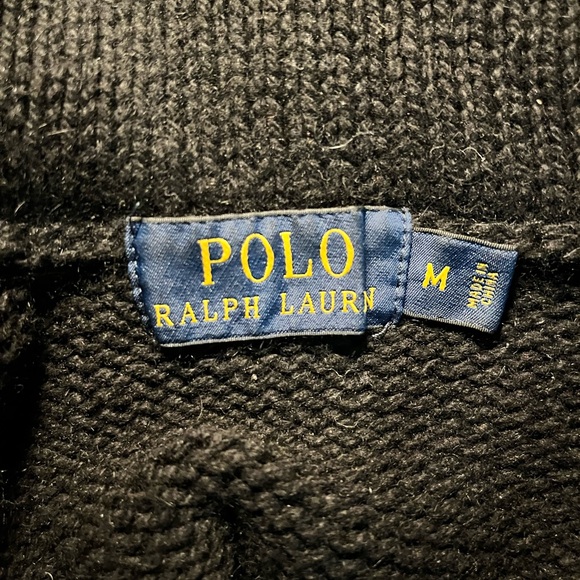 Polo Ralph Lauren Shawl Collar Medium Sweater - Picture 2 of 3
